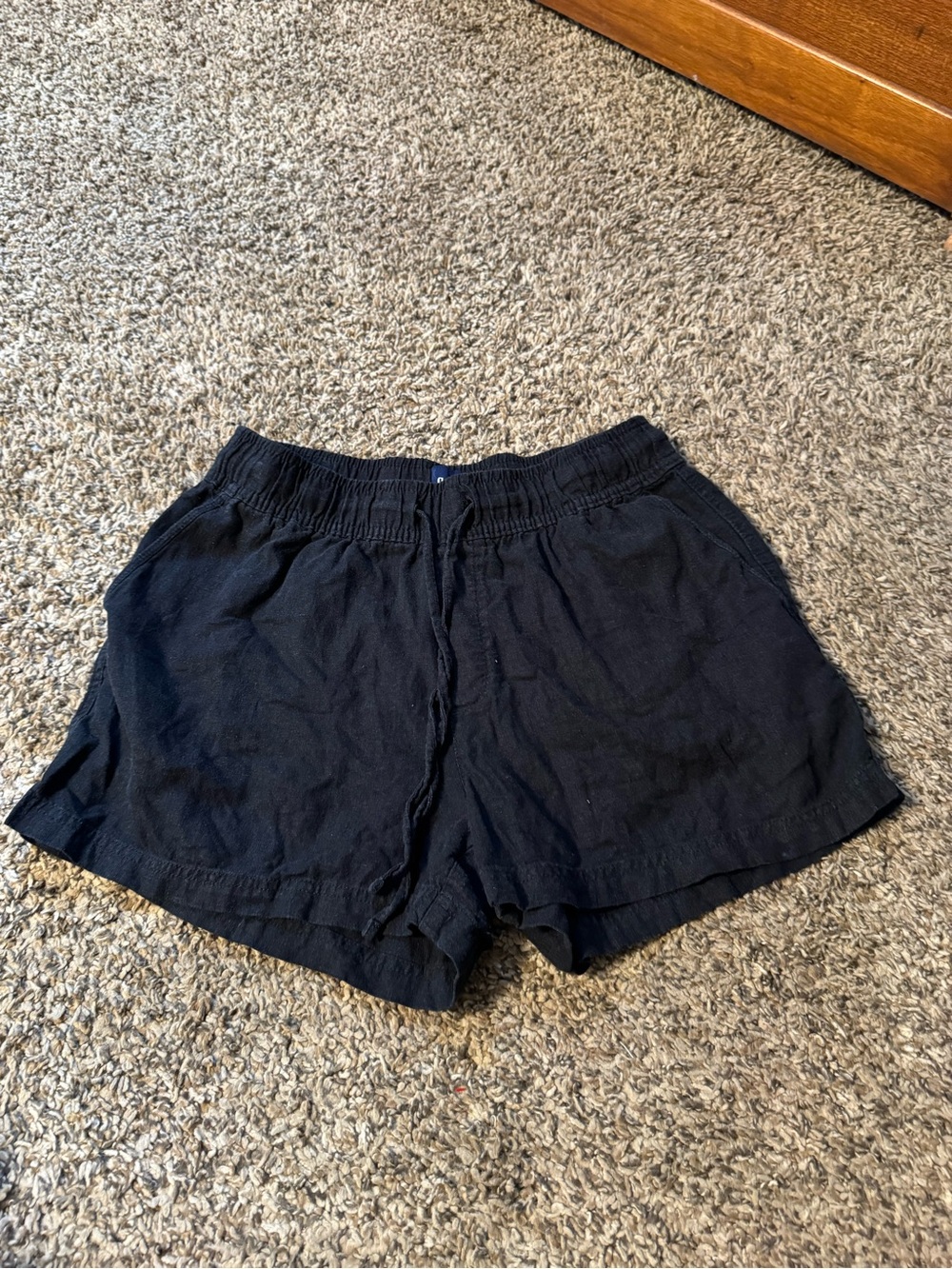 GAP Black High-Waist Elastic Lounge Shorts